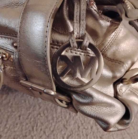 Michael Kors Metallic Leather Handbag - Picture 4 of 10